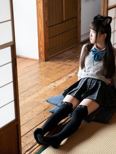 Ria Kurumi - Cat ear schoolgirl masturbation - Cospuri 0301